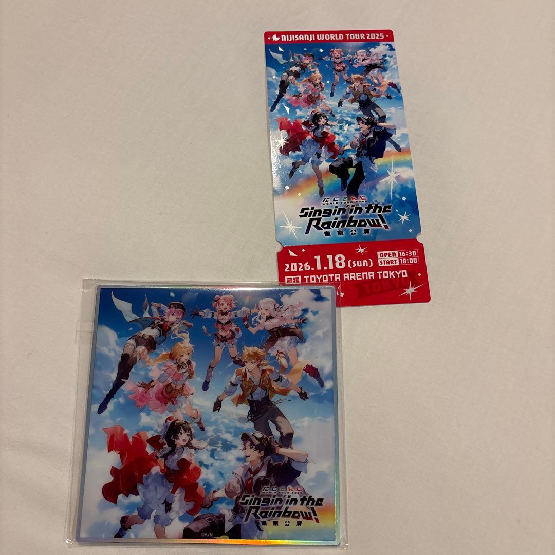 にじさんじ ツアー 東京公演 特典 メモリアルチケット・アクリル色紙 セット
