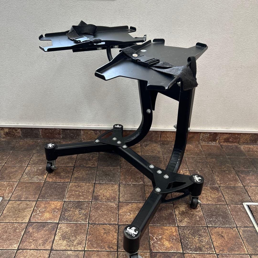 引き取り限定ANTARES ダンベルスタンド 可動式 黒