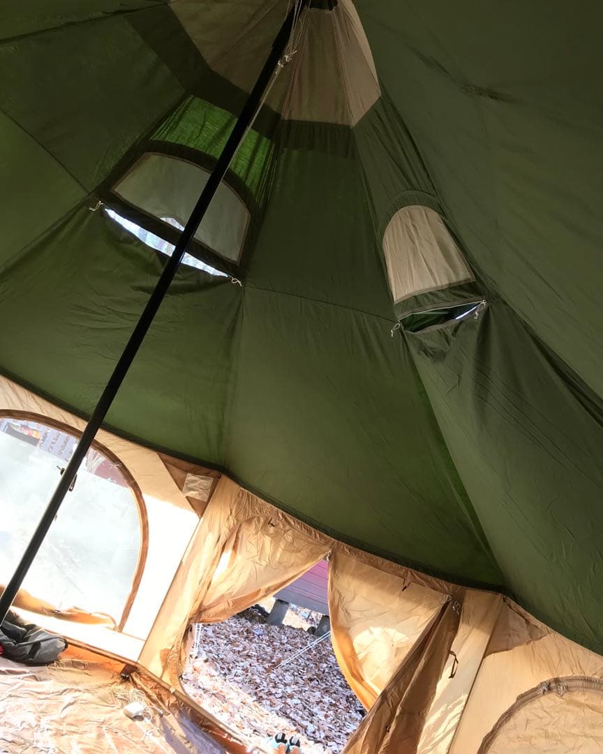 [値下げ]DOD タケノコテント2(TAKE2) カーキ 専用グランドシート付き