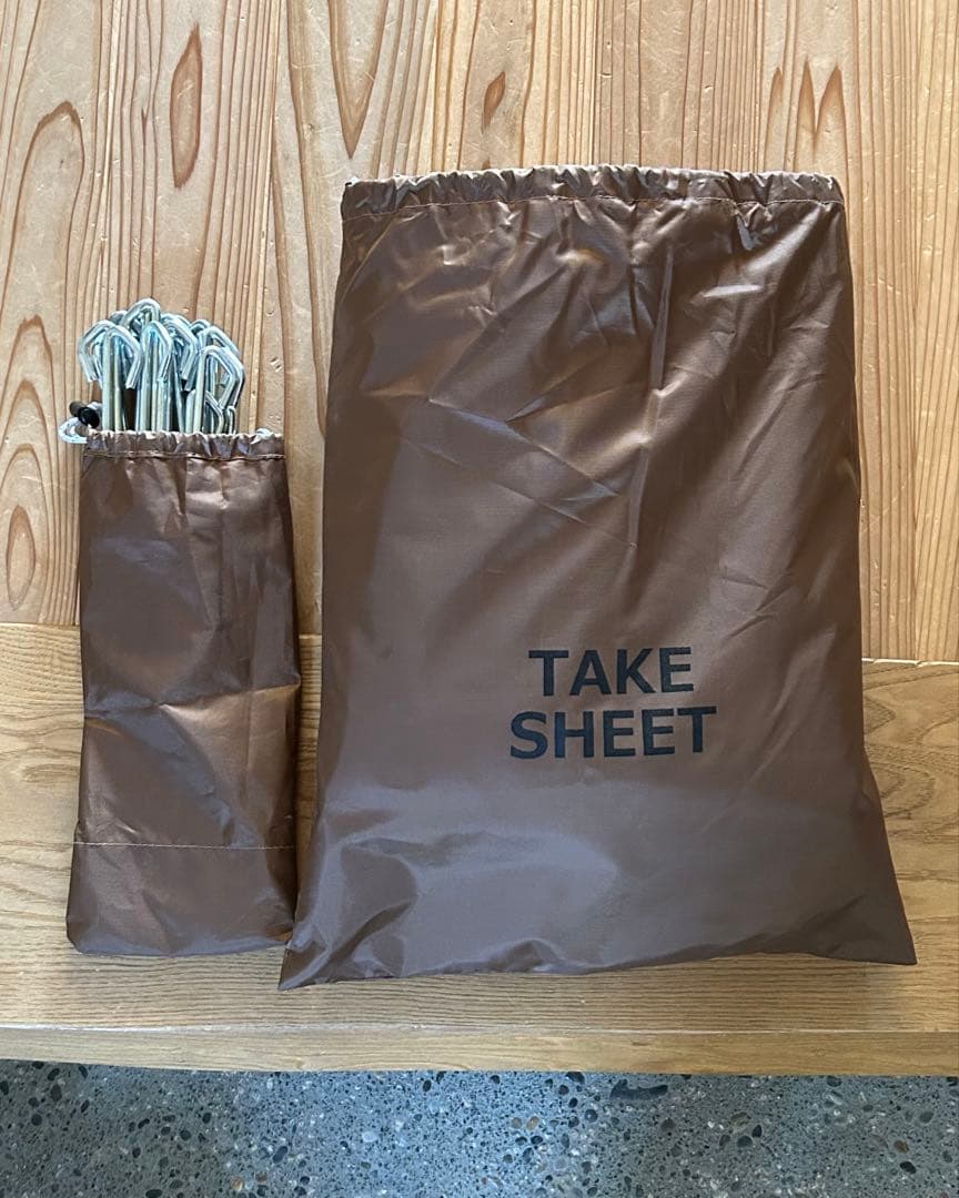 [値下げ]DOD タケノコテント2(TAKE2) カーキ 専用グランドシート付き