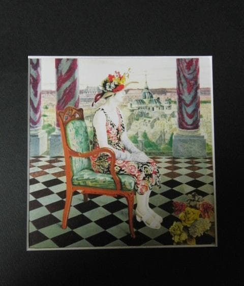 竹村忠一郎、【ベルサイユ市】、希少な額装用画集より、新品額装付