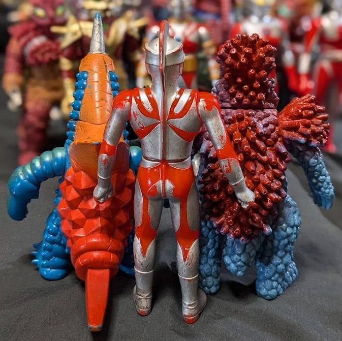 ウルトラマンＡ＆登場超獣・異次元人（バンダイ）ソフビ18体セット＋１