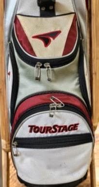 送料無料/超美品　TourStage キャディバッグ ホワイト・レッド