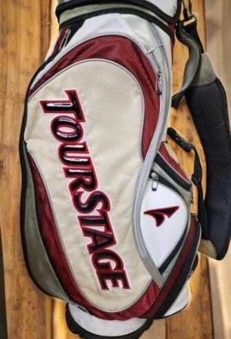 送料無料/超美品　TourStage キャディバッグ ホワイト・レッド