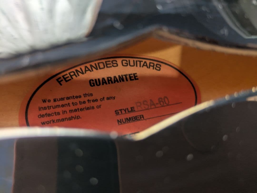 フェルナンデス／バーニー　RSA-60 セミアコ