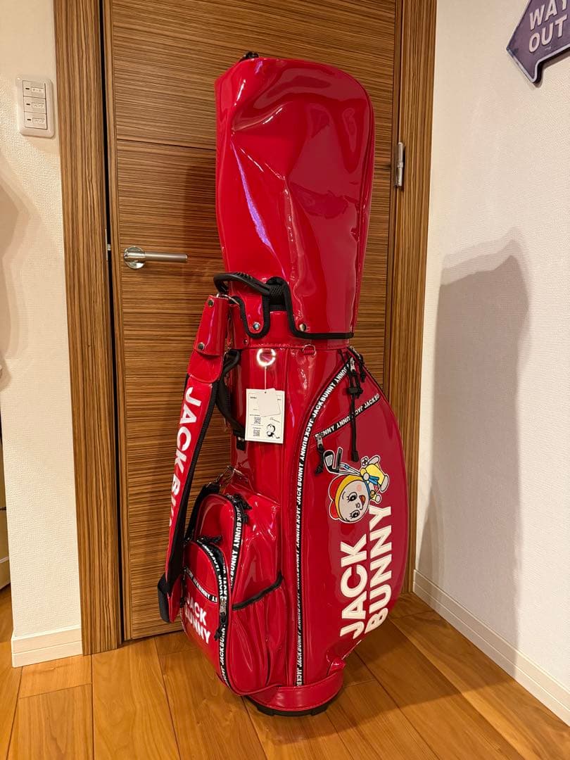 ジャックバニー キャディバッグ ドラミちゃん　自立型 レッド　2025年モデル