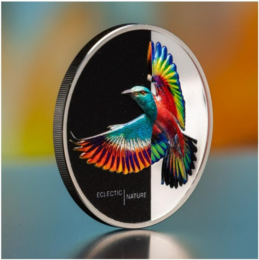 ヨーロッパ・ブッポウソウ 2022年 クック諸島 1オンス純銀 プルーフ銀貨