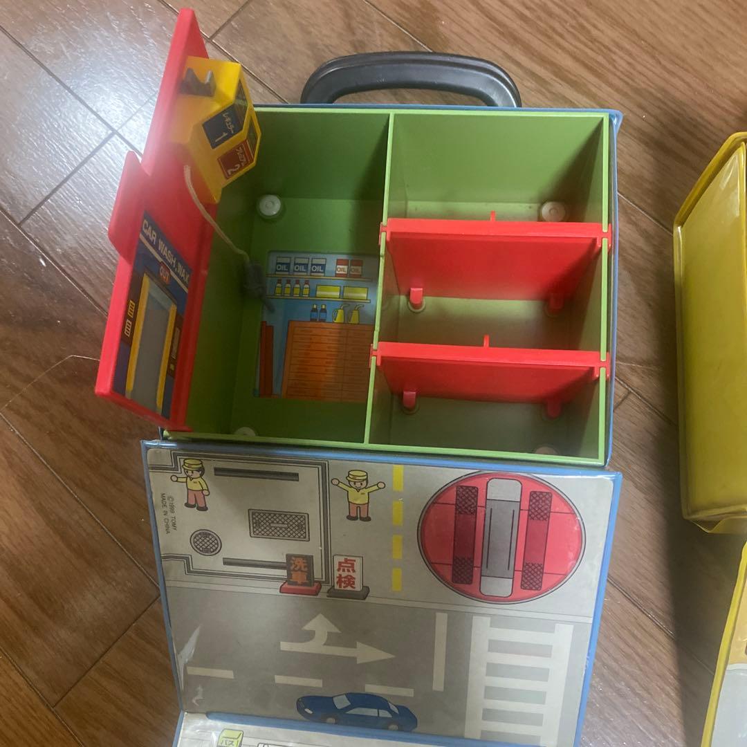 トミカ 収納ボックス 青/オレンジ