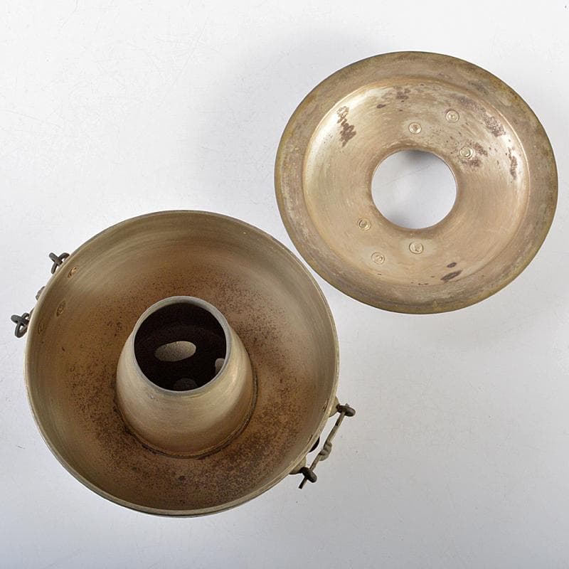 おかか　李王家美術工場造　蝙蝠手花彫金　神仙炉　宮廷料理器　V　R5820