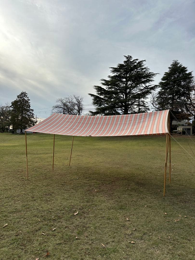 サンブレラ　オーダータープ 大型　4.4mx4m キャンプ　ビンテージ　コットン