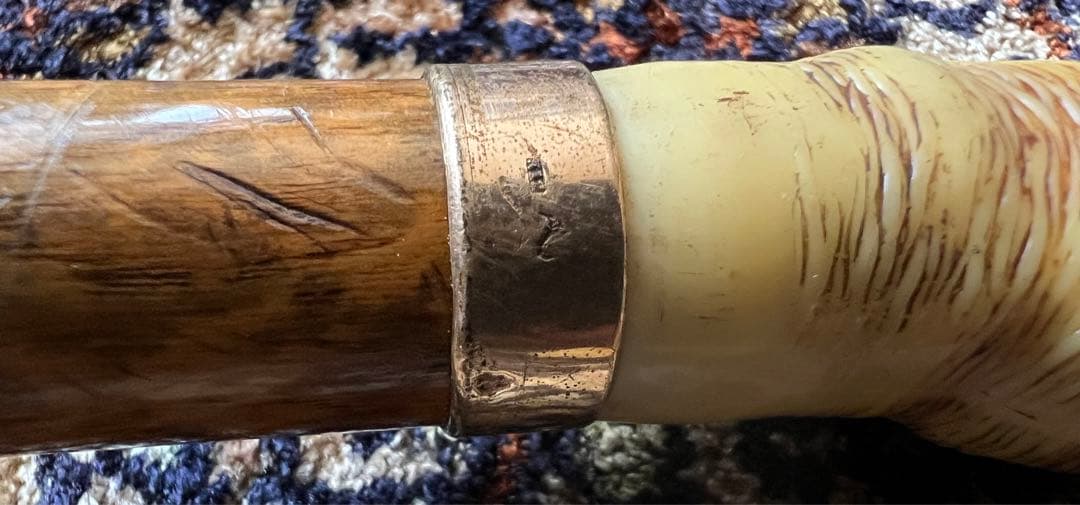 ステッキ杖【スネークウッド、12金】