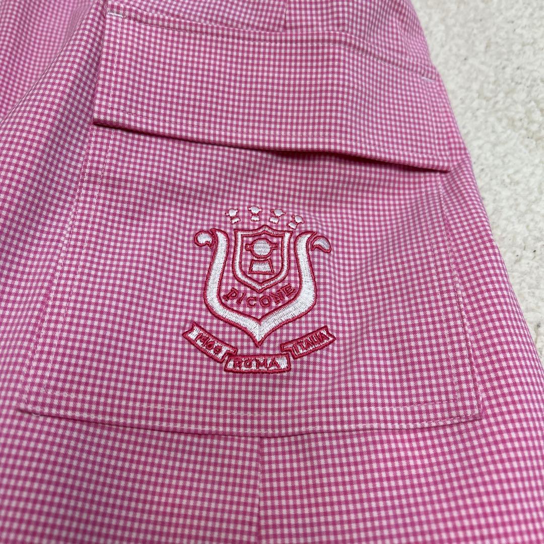 ピッコーネピンク チェック プリーツキュロットスカート レディース ゴルフ