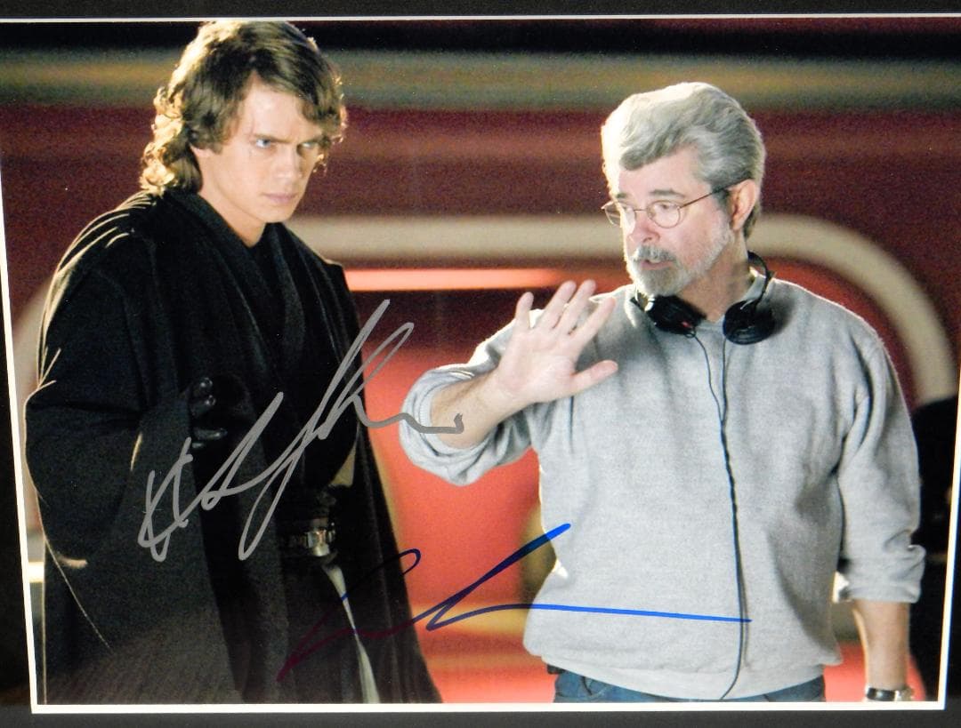 ジョージ・ルーカスとヘイデン・クリステンセン スターウォーズの最高作！証明書付き