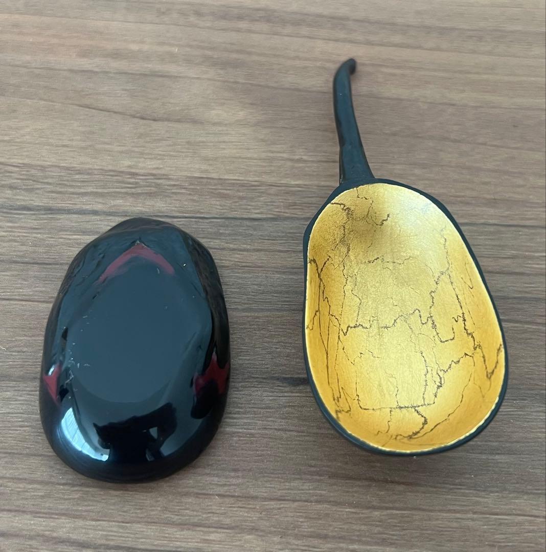 乾漆丸茄子香合 内金塗 茶道具 共箱付き 箱書き有