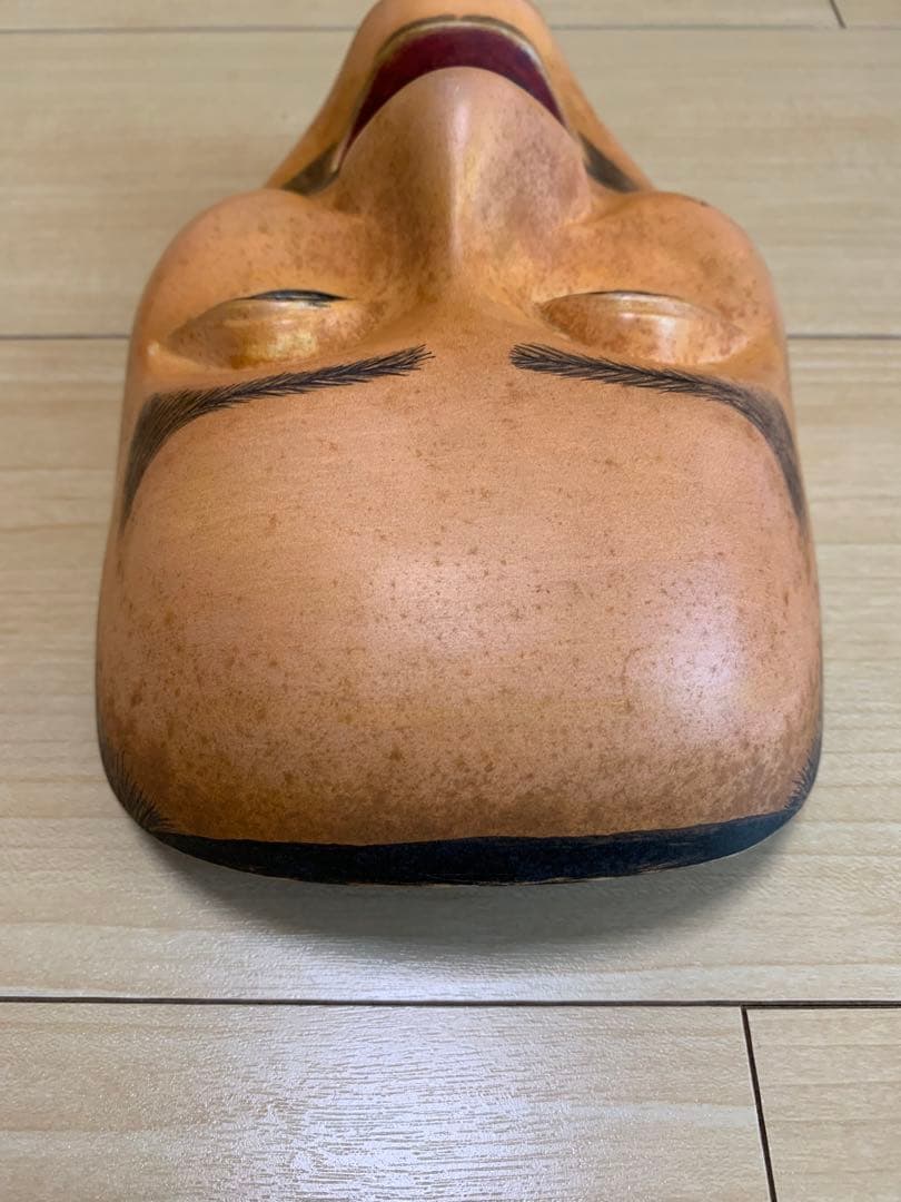 能面　木彫り　怪士