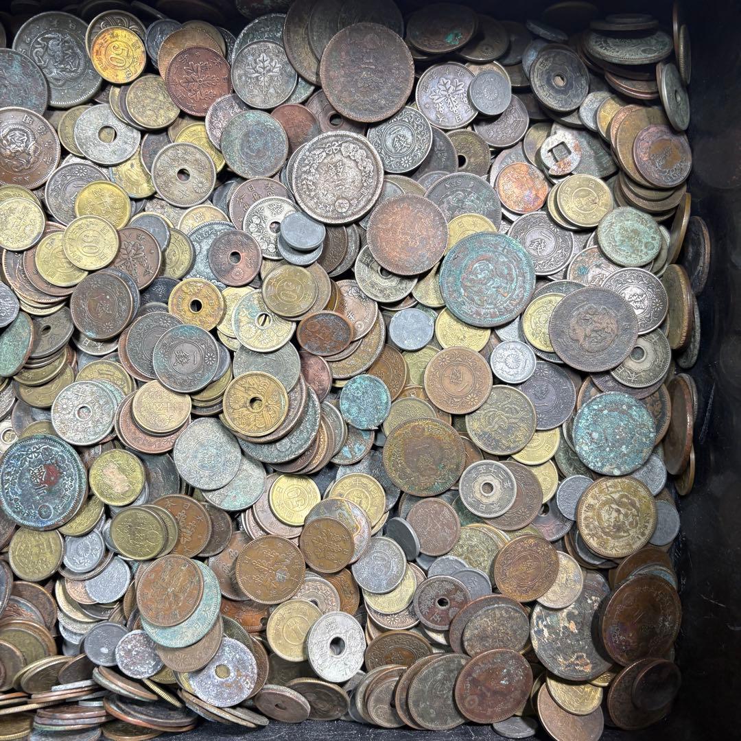 ④ジャンク古銭(アルミ無し)まとめ売り 約5kg 在庫処分品