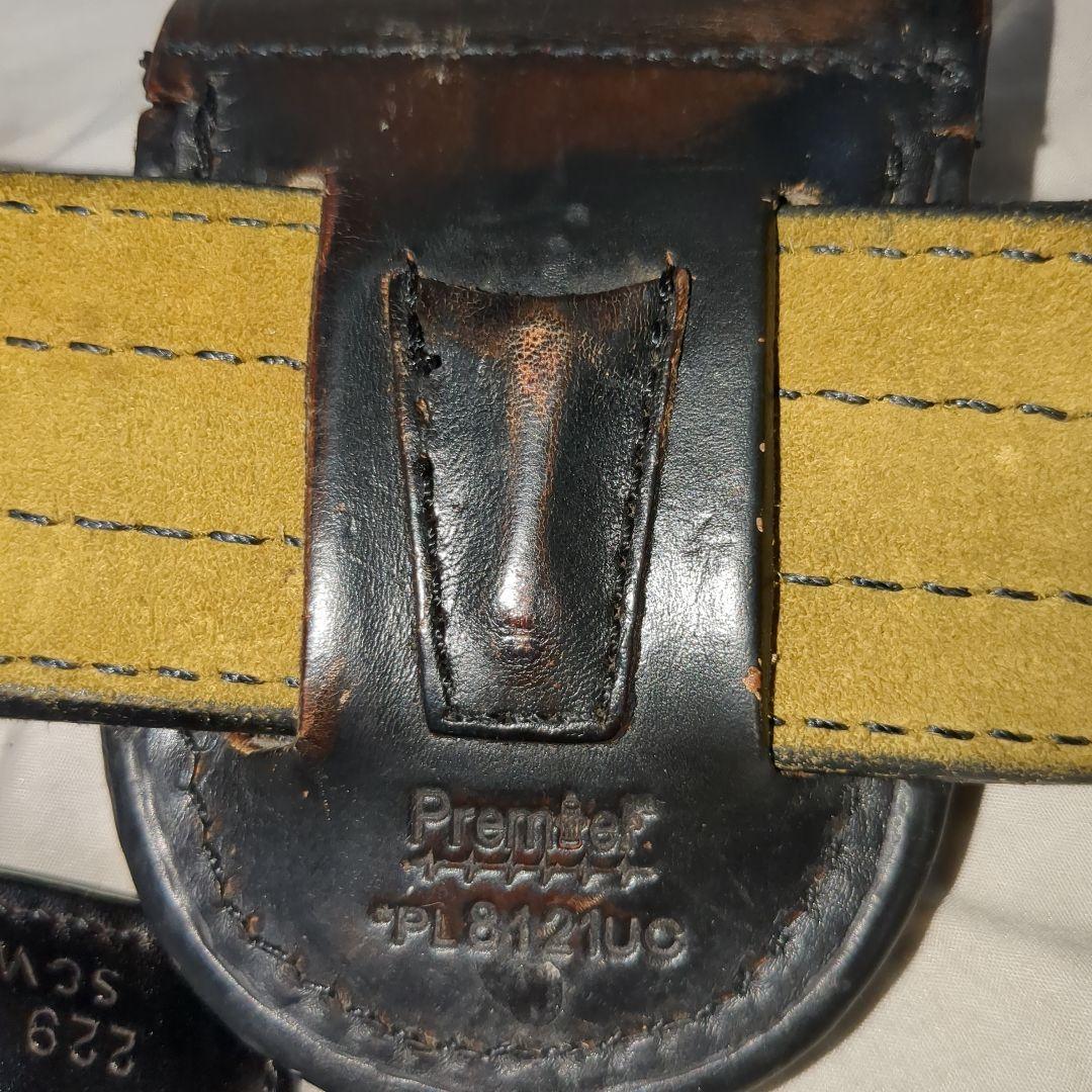 USポリス バスケット織り レザーガンベルト一式　オール実物