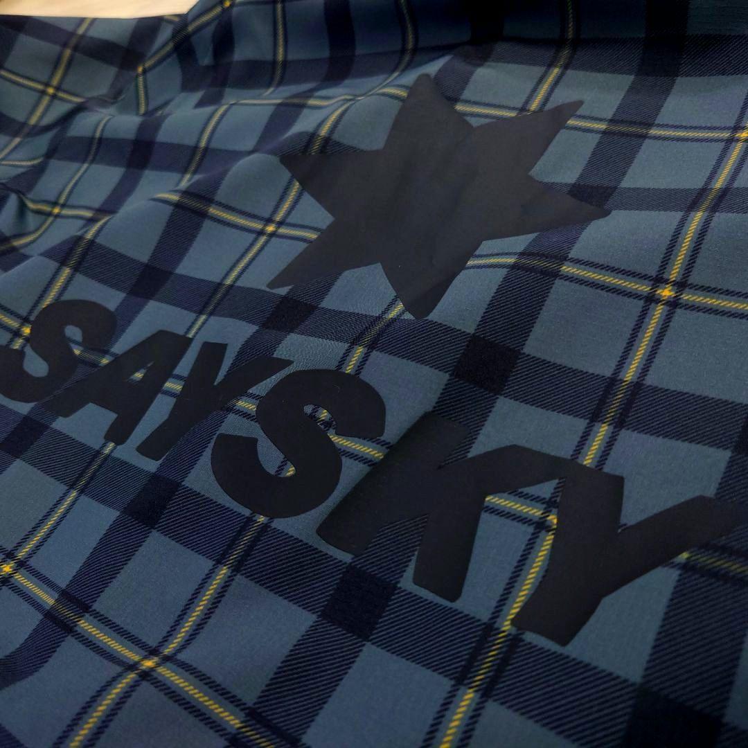 極美品 SAYSKY ランニングジャケット チェック柄 ナイロンパーカー