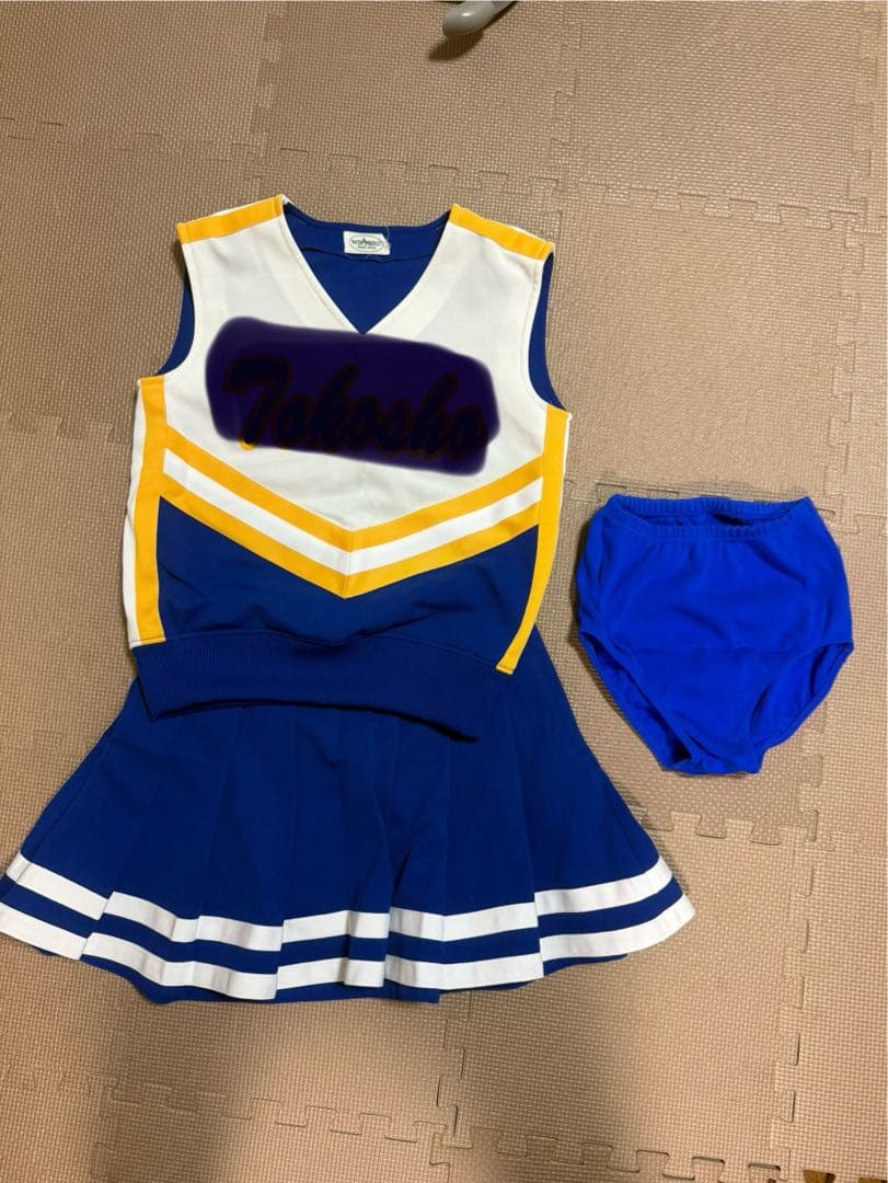 チアリーディングウェアセット（青と白）