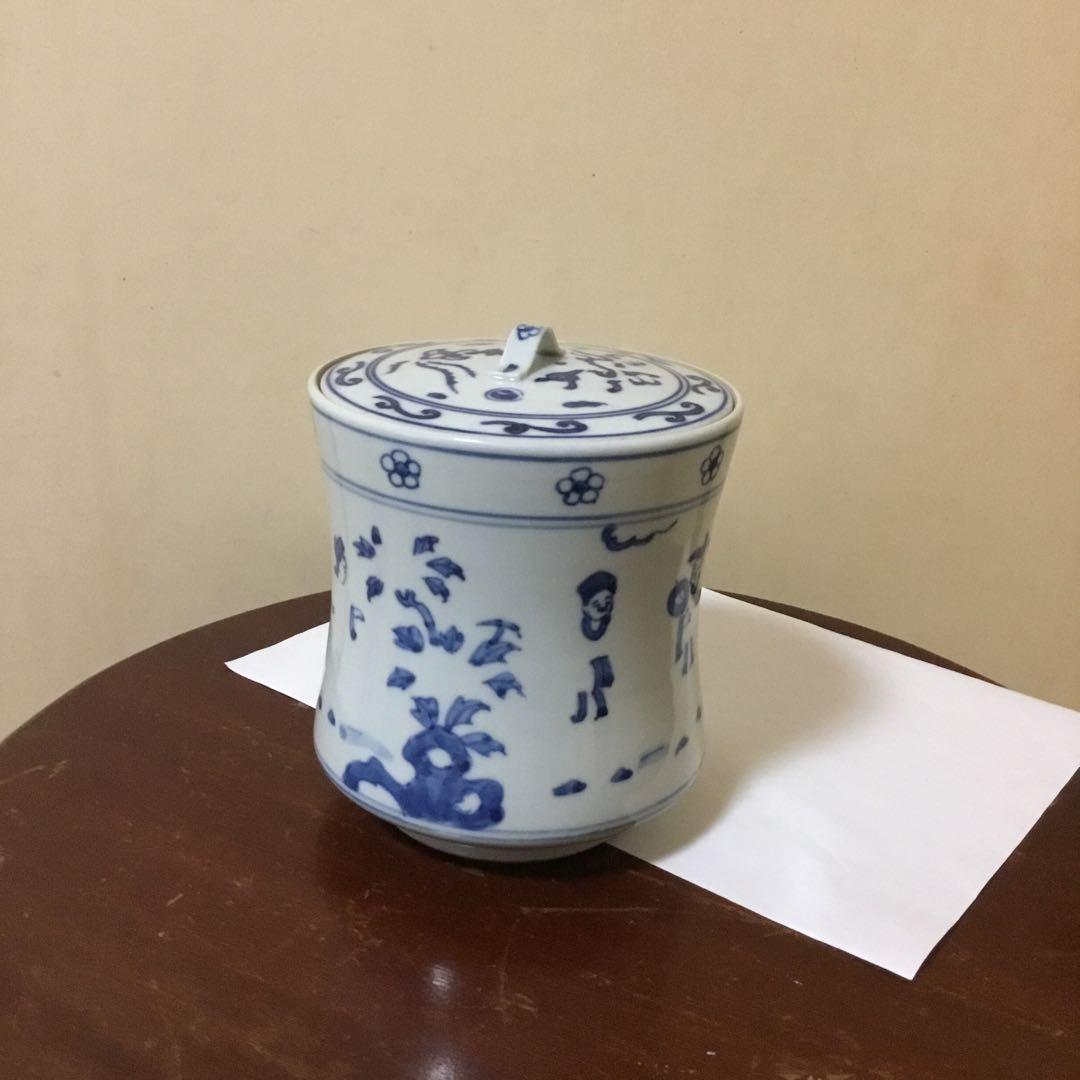 謎の水指　染付