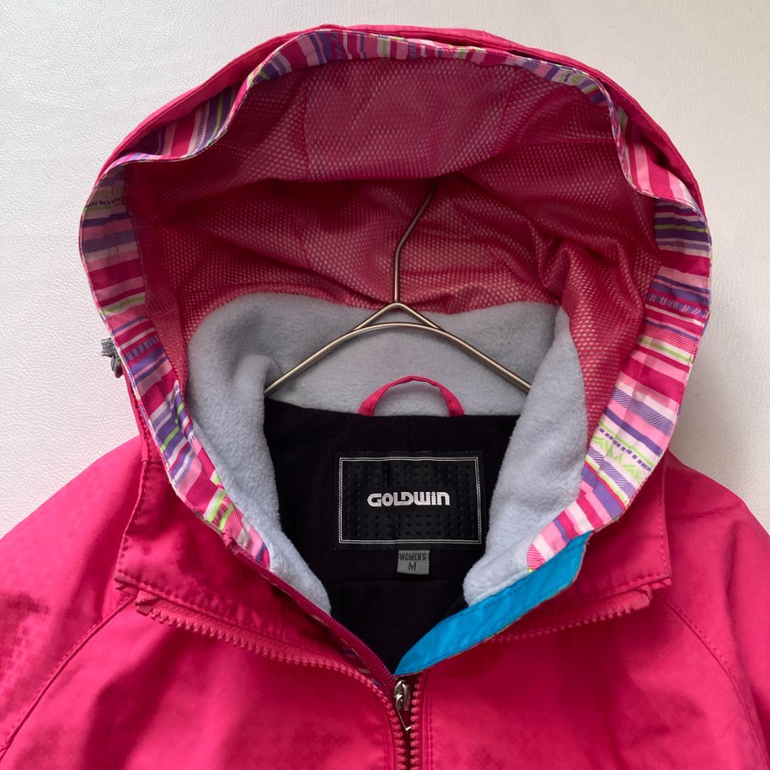 【美品】GOLDWIN　スキーウェア 中綿ジャケット M ピンク フード付き