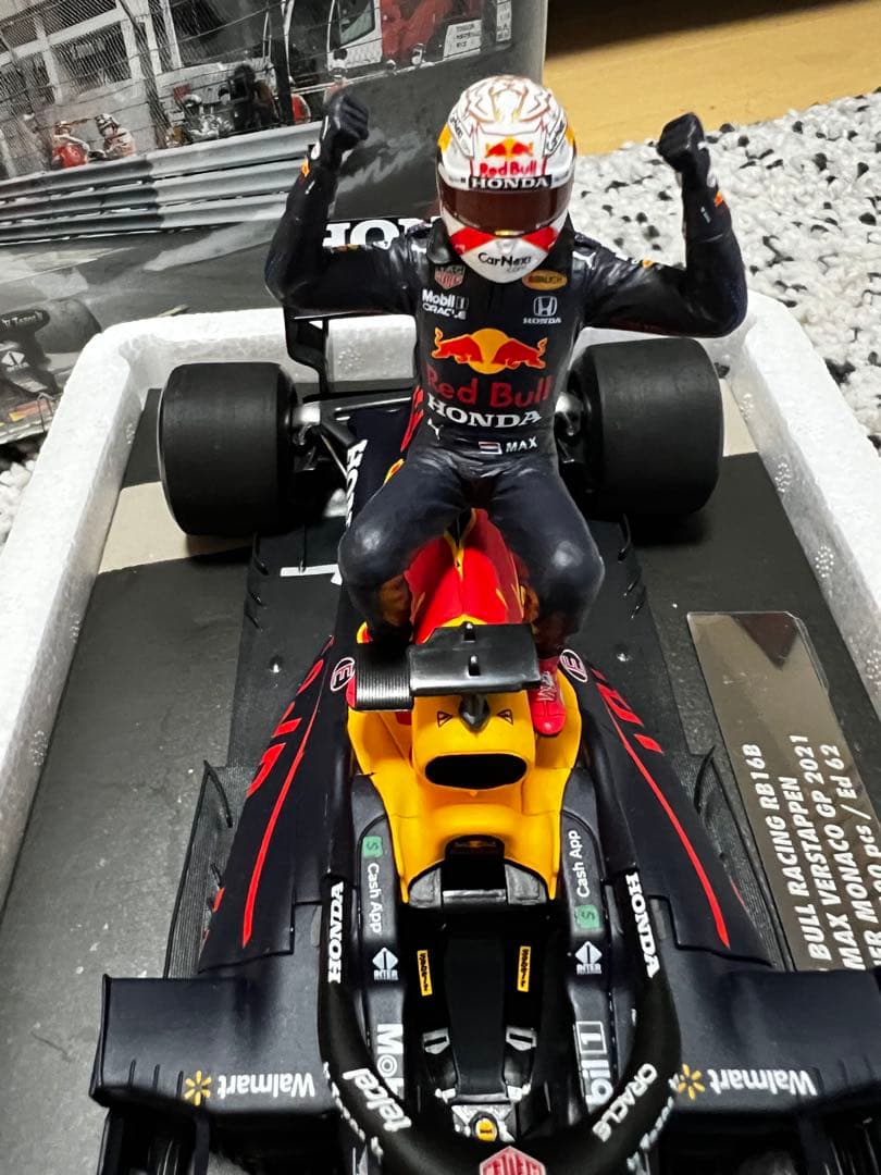 美品 MVショップ 1/18 マックス・フェルスタッペン 2021 モナコGP