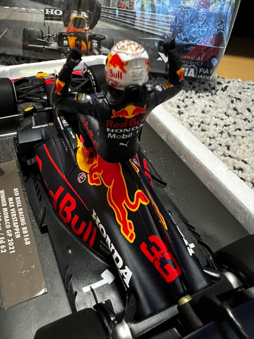 美品 MVショップ 1/18 マックス・フェルスタッペン 2021 モナコGP