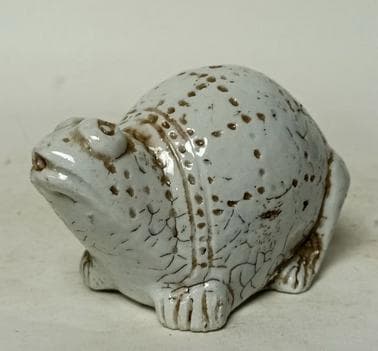 ■観心時代旧蔵■珍品朝鮮 高麗磁 朝鮮古陶磁器 古高麗 李朝時代 高麗白磁亀水滴