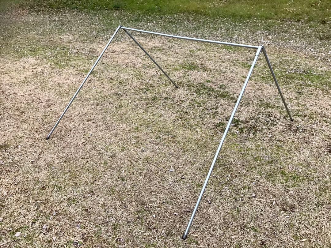 取説付《USパップテント仕様》 コンパクト二股フレーム＋棟ポール楽々設営快適空間