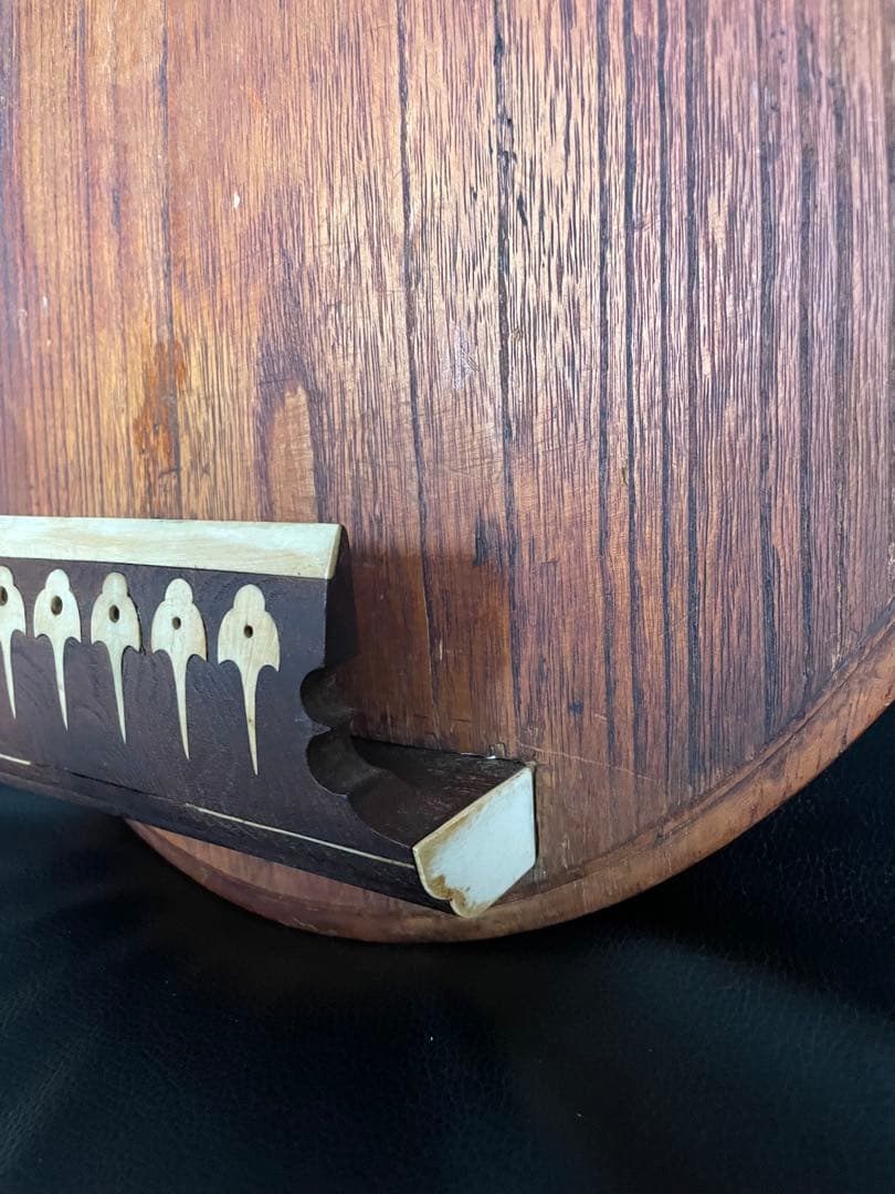 極上品　玉杢　五弦　筑前琵琶 時代物　和楽器