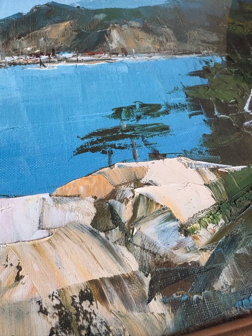 画家森尾孝作品 画題「黄金崎」油絵