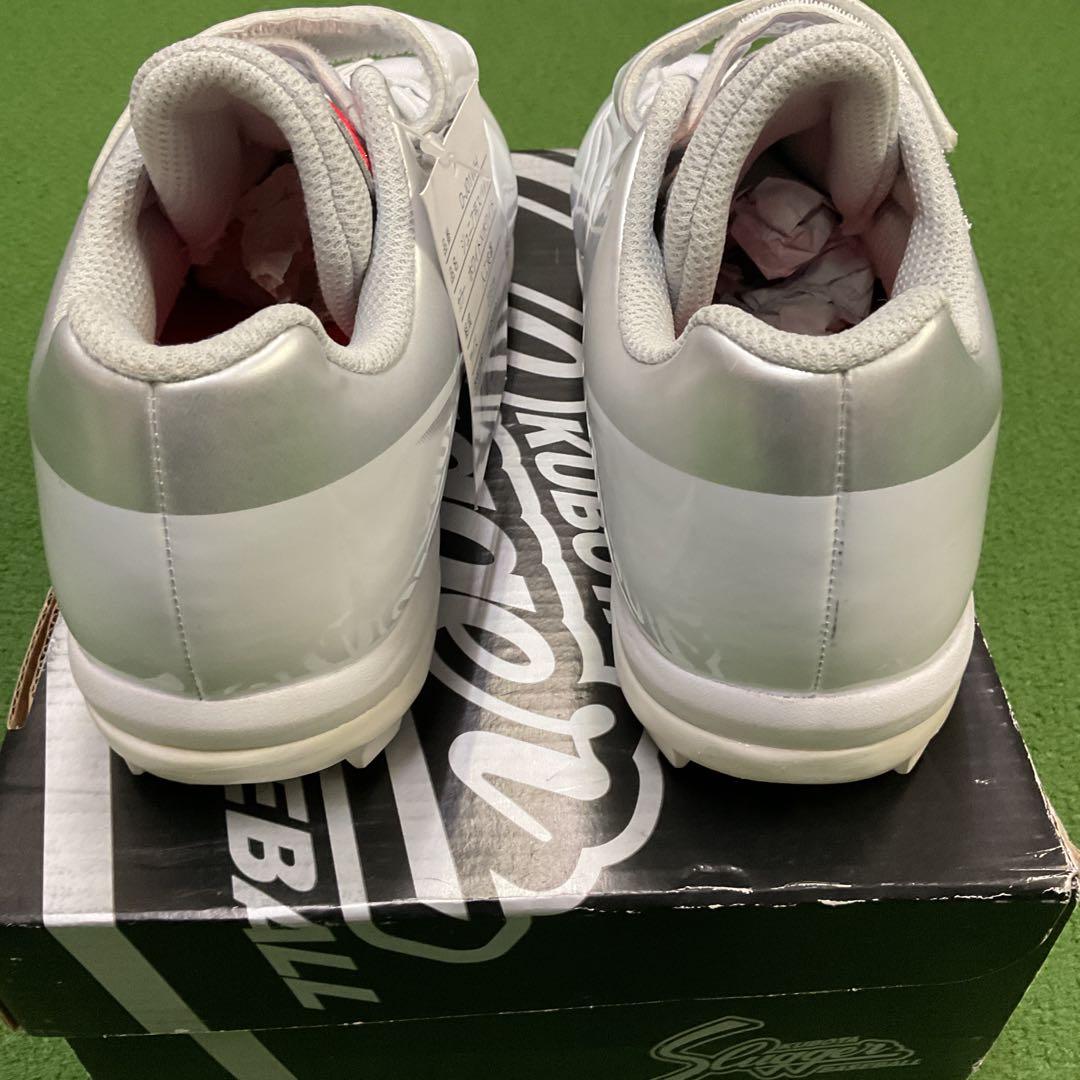 久保田スラッガージュニア用スパイク D-J01WH ホワイト 23.5cm