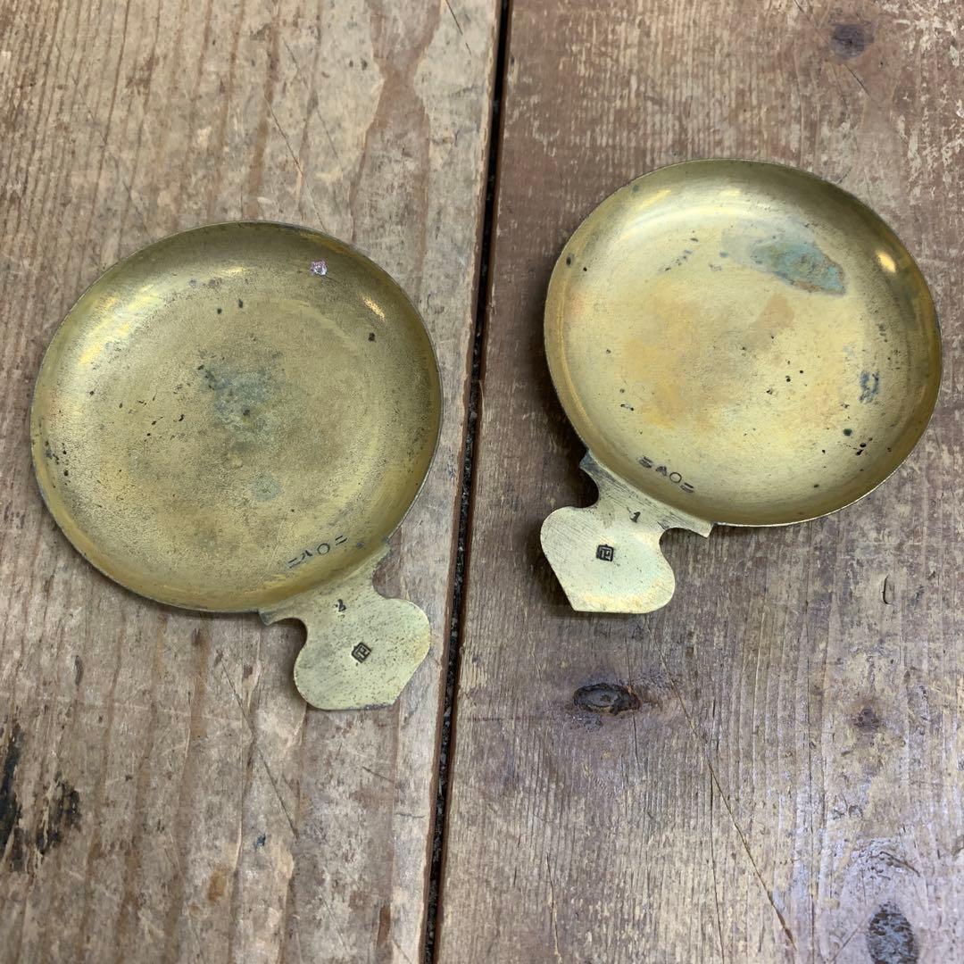 E-壁 【希少・アンティーク】木製ケース入り 天秤ばかり セット 真鍮製 ビンテ