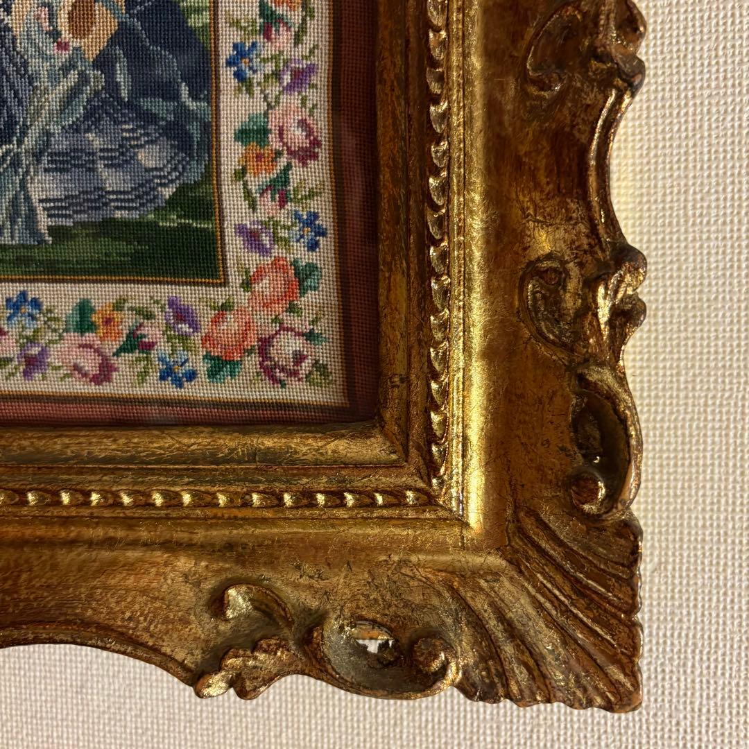 プチポアン 刺繍額