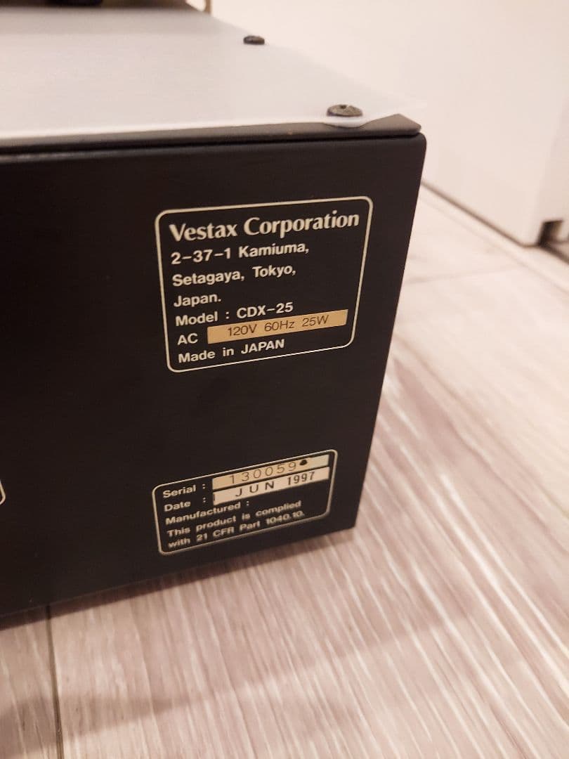 90s Vestax CDX25 DJミックスCDプレイヤーコントローラーセット