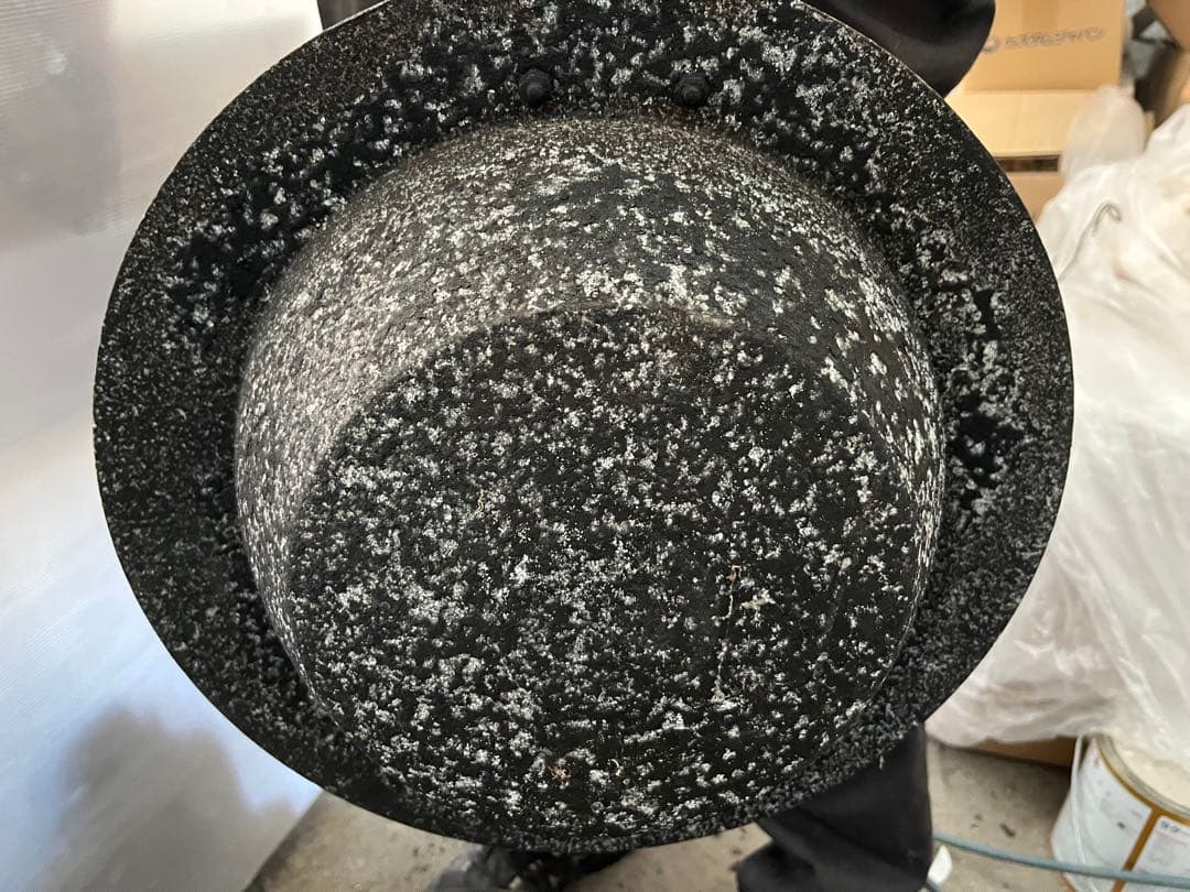 時代物レトロ茶釜セット　 (鋳鉄製　鉄器火鉢)+(茶釜 風炉釜 羽釜 アルミ製)