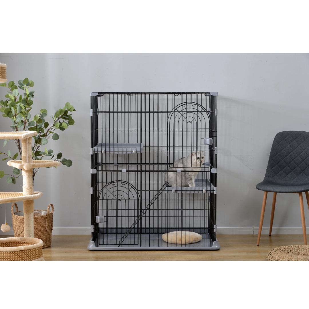 おしゃれ 猫 ケージ キャットケージ 2段 猫ゲージ キャットハウス 多段