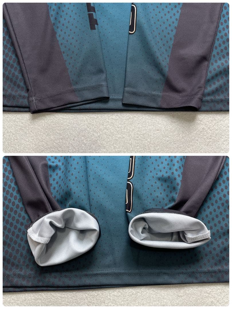 希少　バスプロショップス　フィッシングシャツ青系　長袖　ジップ　L〜XL