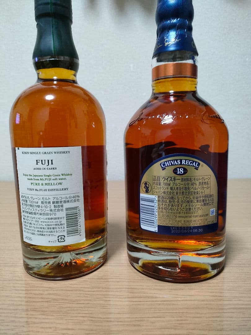 kennです。富士 シングルグレインウイスキー & シーバスリーガル18年