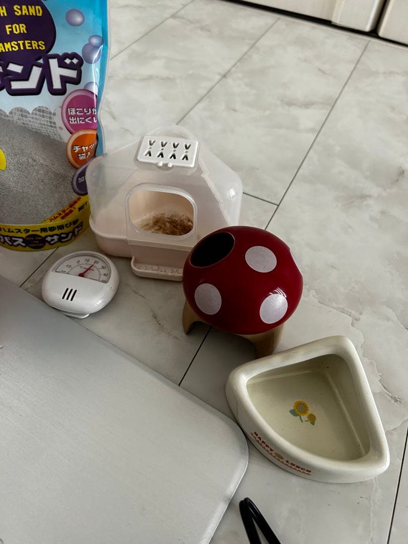 ハムスター飼育セット　小動物用ガラスケージ