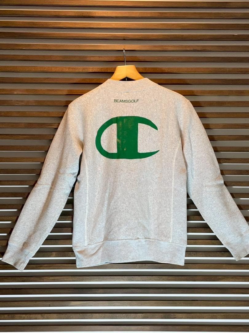 Champion×BEAMSGOLF ヘンリーネック トレーナー グレー L