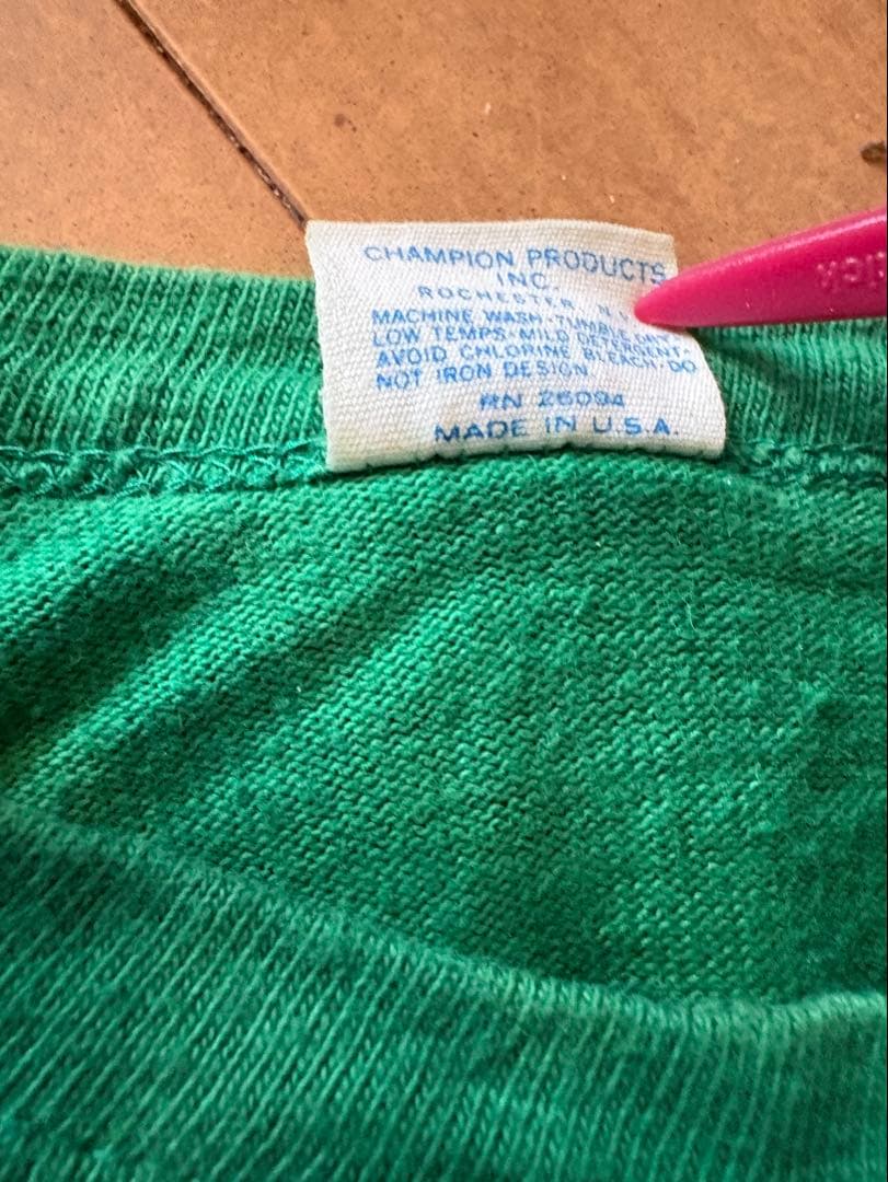 デッドストックvintage アメリカ製　チャンピオン　フットボールt バータグ