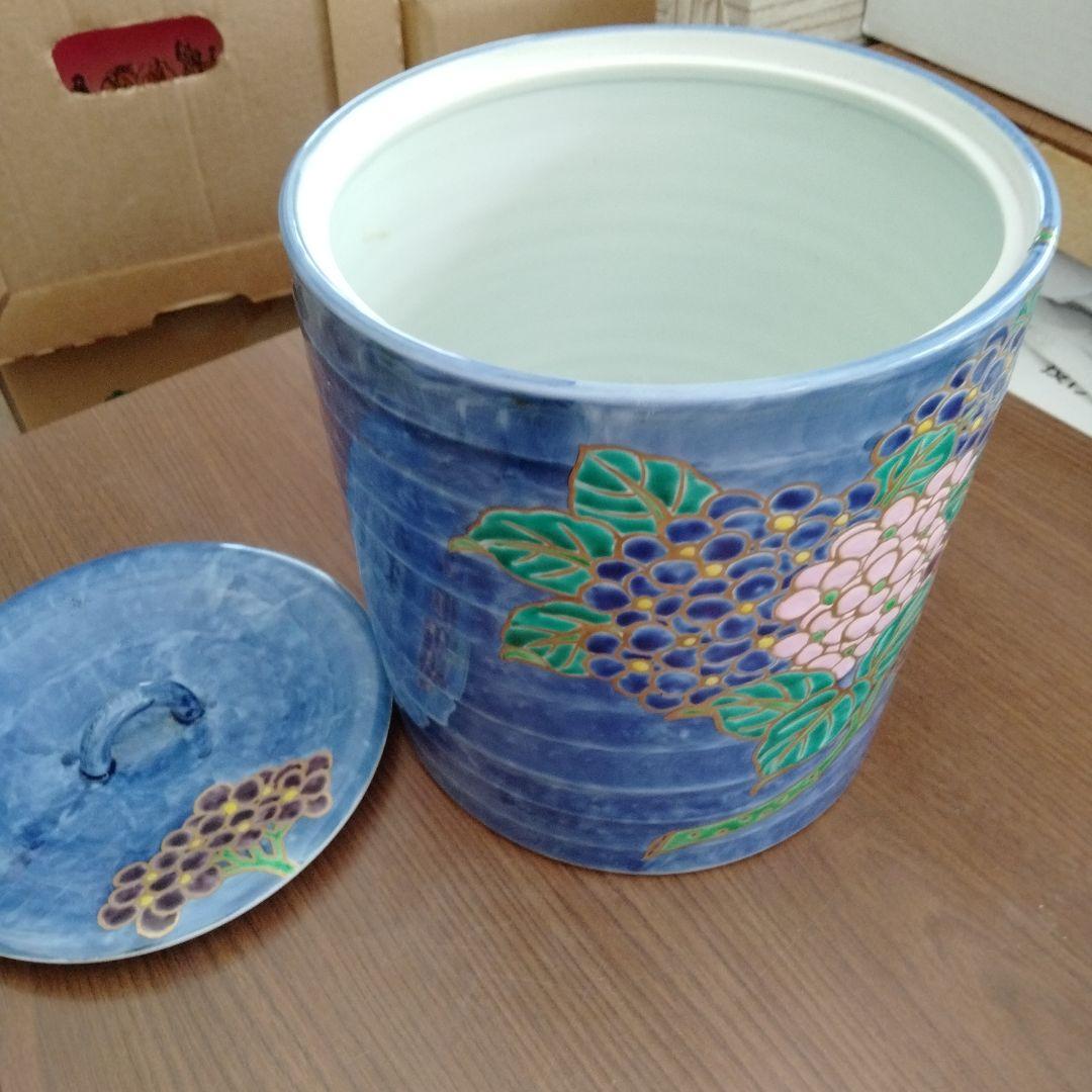 水指（茶道）紫陽花