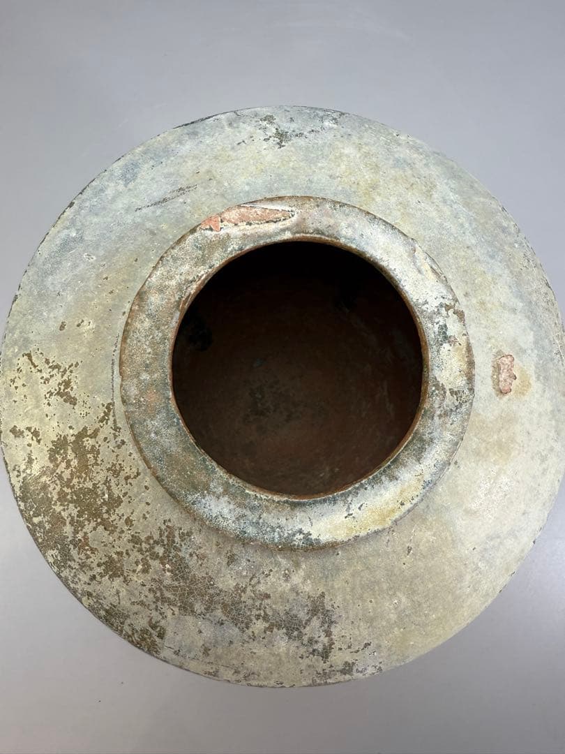 DT662 中国美術 銀化 漢緑釉壷 古陶磁