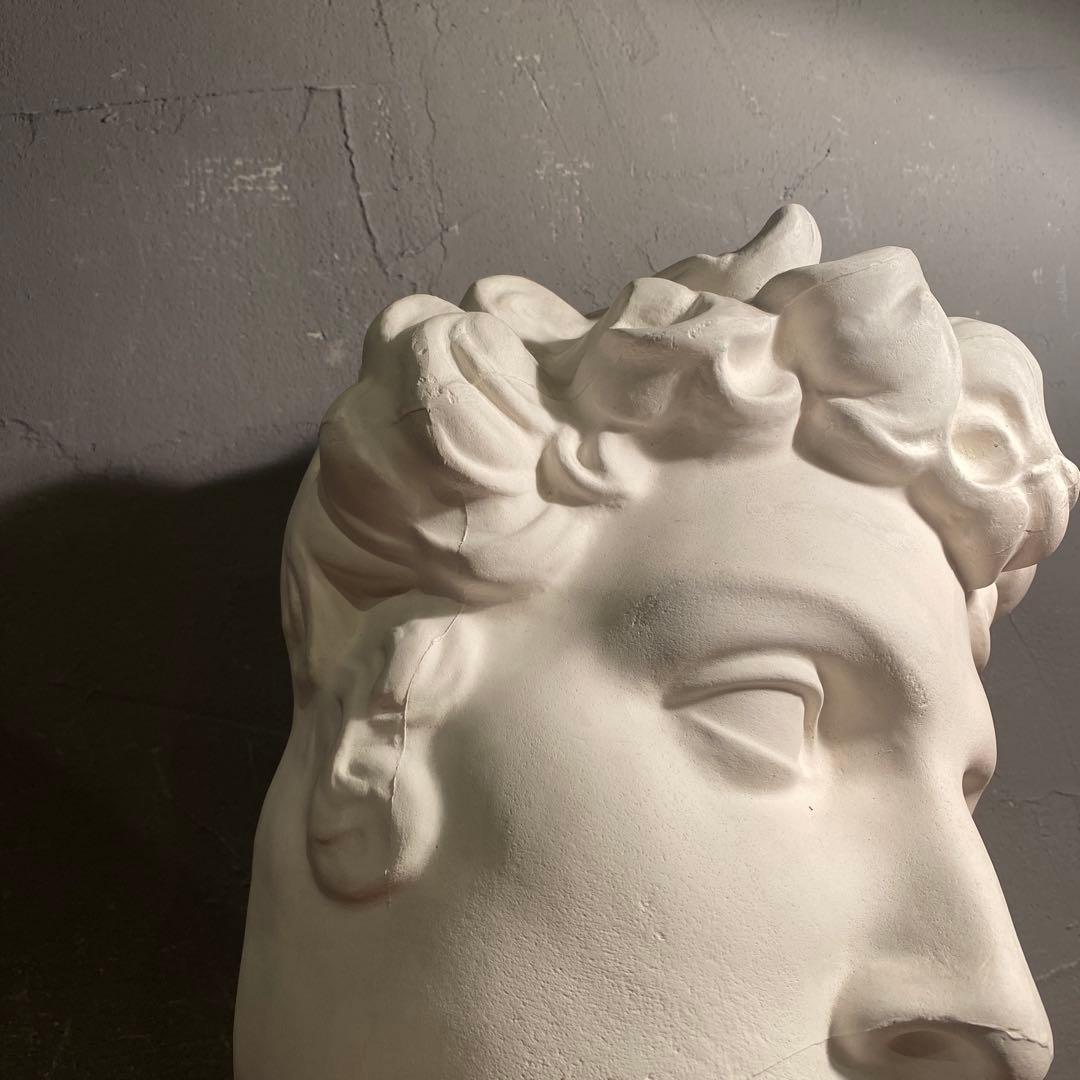 壁掛け石膏像 デッサン 半面像 オブジェ 彫刻 インテリア 置物