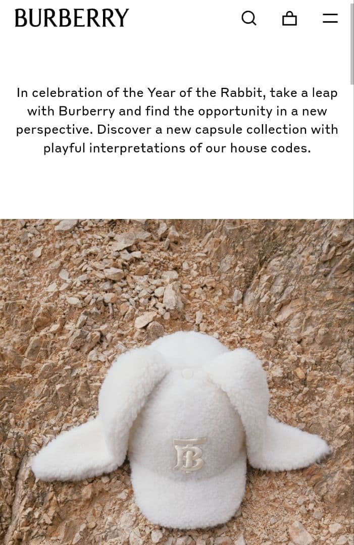 BURBERRY RABBITEAR CAP バーバリー　ラビットイヤーキャップ