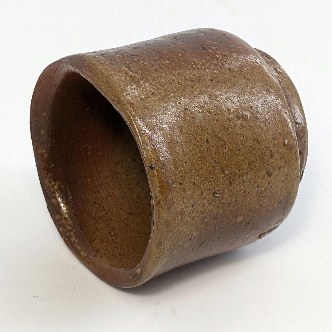 岡山県重要無形文化財 四代目松田華山 備前焼 酒呑 共箱 ぐい呑 酒器 酒杯