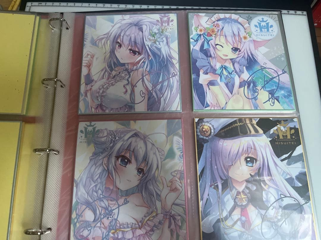 (限定品)翡翠亭 ミニ色紙バインダーと色紙セット(ミニと普通あり)