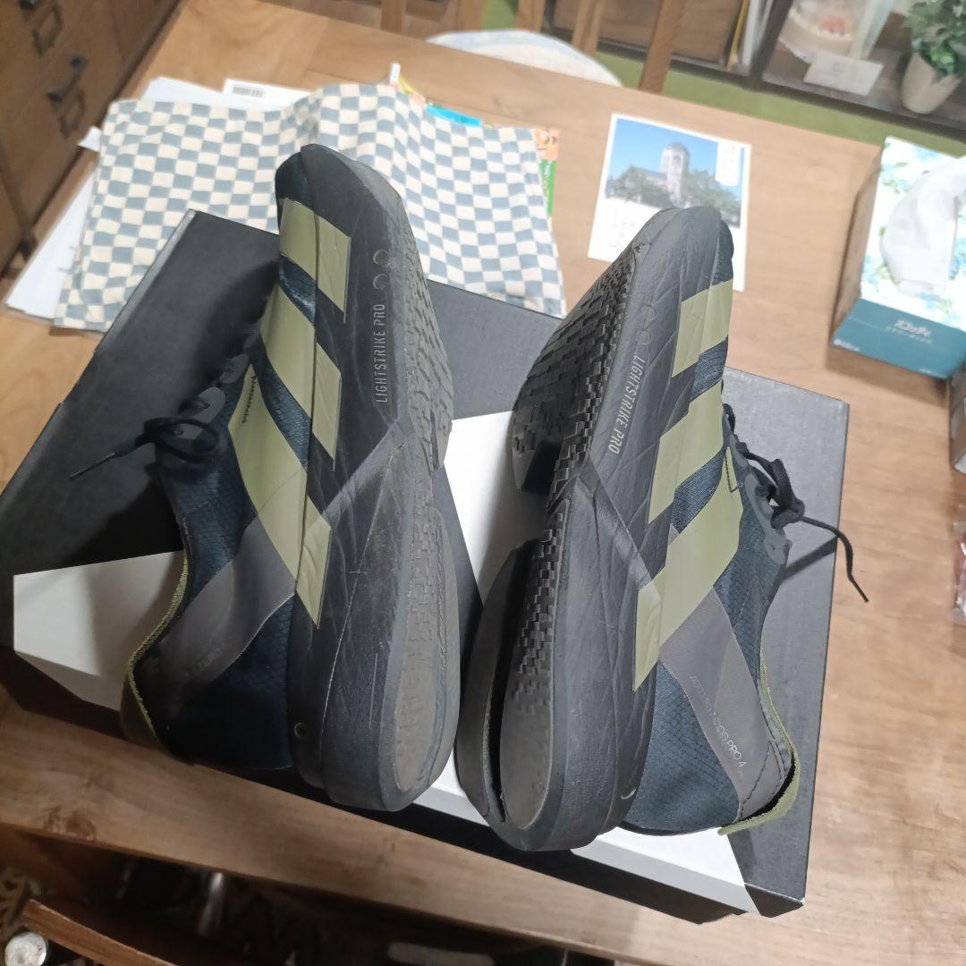 アディダス アディオスプロ4 アディゼロアディオスプロ4 黒×オリーブ