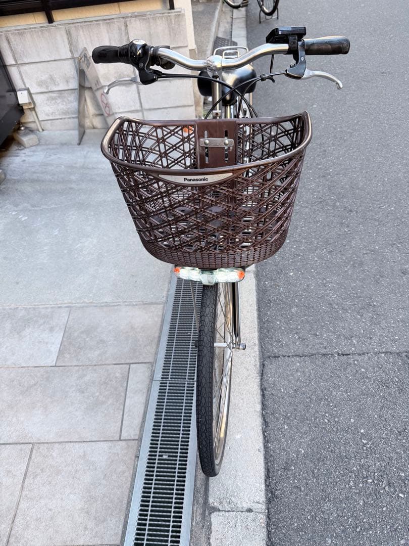 大阪府　Panasonic 電動アシスト自転車 ブラック　27インチ